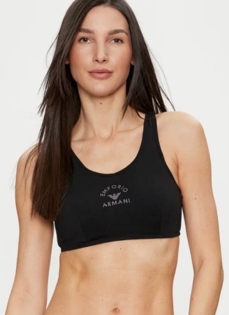 EMPORIO ARMANI DONNA REGGISENO BRALETTE COLORE NERO CON LOGO CENTRALE INTIMO E PIGIAMI DONNA