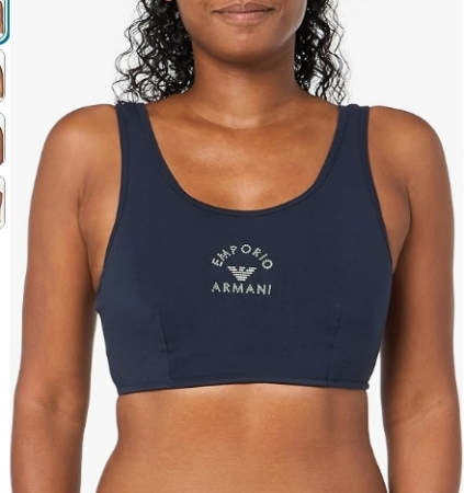 EMPORIO ARMANI DONNA REGGISENO BRALETTE COLORE BLU NAVY CON LOGO CENTRALE INTIMO E PIGIAMI DONNA