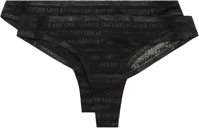 EMPORIO ARMANI DONNA SLIP BRASILIANA BI-PACK COLORE NERO INTIMO E PIGIAMI DONNA