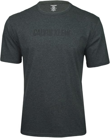 CALVIN KLEIN UOMO T-SHIRT MANICA CORTA, COLLO ROTONDO, COLORE GRIGIO SCURO MELANGE INTIMO E PIGIAMI UOMO