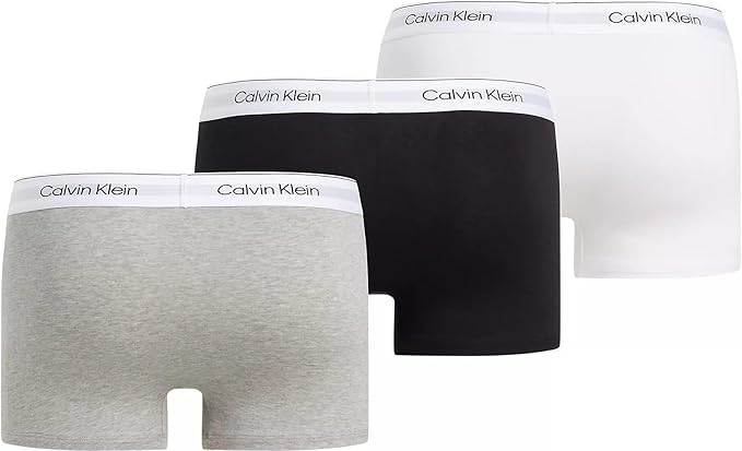 CALVIN KLEIN UOMO BOXER TRI-PACK NERO-BIANCO-GRIGIO INTIMO E PIGIAMI UOMO